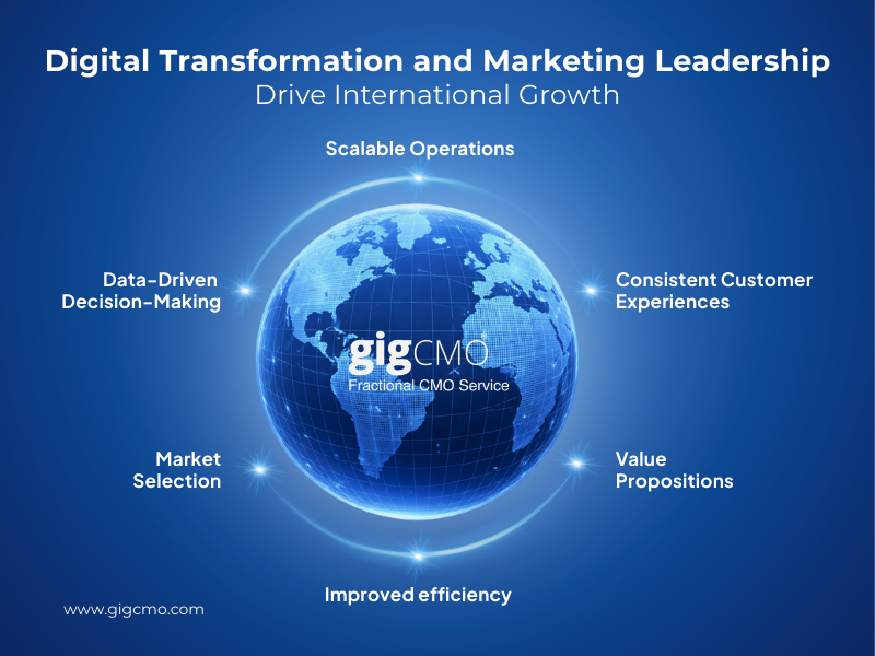 International growth demands more than digital capability alone. It requires consistent, strategic marketing leadership that can prioritise opportunities, align teams, and translate digital transformation into measurable commercial results.